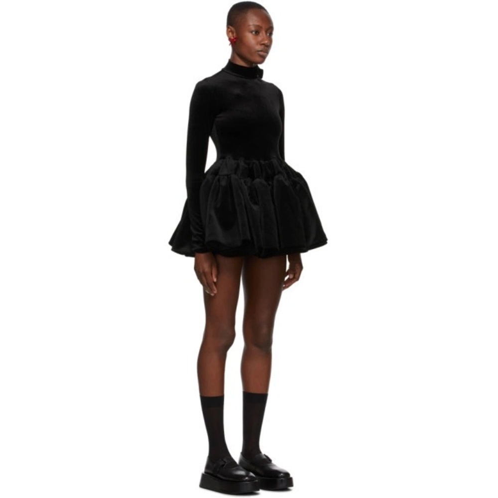 Rare Like New/EUC Shushu/Tong Black Velvet Skinny Dress - Size 10 - Picture 2 of 8